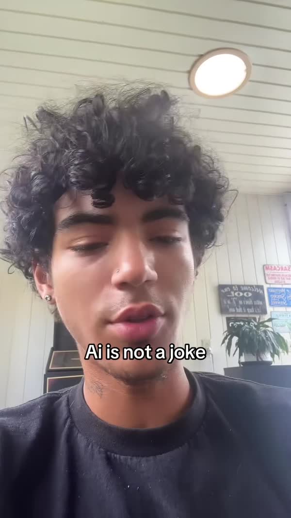 Bryce talking to camera in the AI is not a joke video